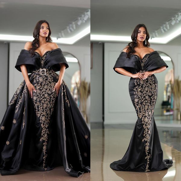 gorgeous mermaid prom dresses off the should applicant beads belt detachable gown prom custom made zipper party dress plus size vestido de n, Black
gorgeous mermaid prom dresses off the should applicant beads belt detachable gown prom custom made zipper party dress plus size vestido de n, Black