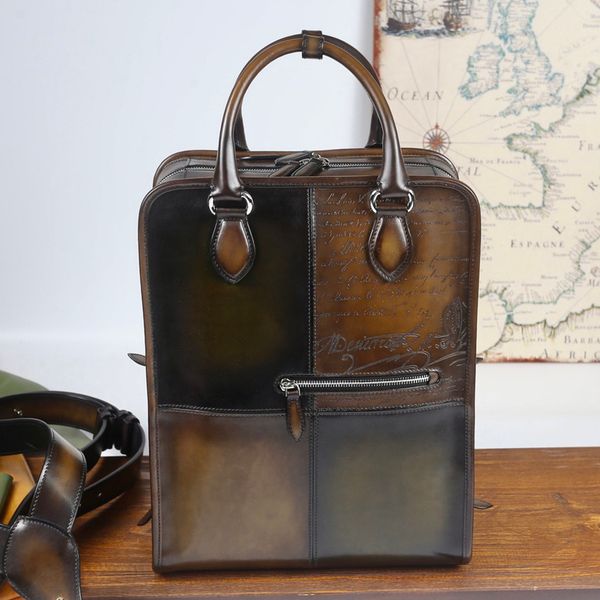 Backpack Premier Jour Scrttio leather love letter handmade antique coloring process paired with imported Fashion leisure commuting, Khaki
Backpack Premier Jour Scrttio leather love letter handmade antique coloring process paired with imported Fashion leisure commuting, Khaki