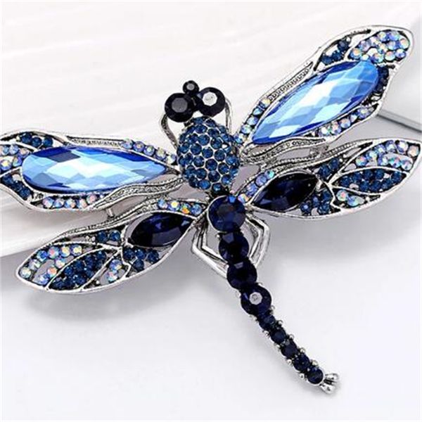 blue crystal vintage dragonfly brooch women's advanced fashion insect brooch coat accessories animal jewelry gift ae633, Gray
blue crystal vintage dragonfly brooch women's advanced fashion insect brooch coat accessories animal jewelry gift ae633, Gray