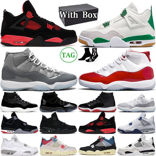 with box 4 4s basketball shoes pine green military black cat bred sapphire 11 cement grey cherry cool grey 11s men women trainers outdoor sp
with box 4 4s basketball shoes pine green military black cat bred sapphire 11 cement grey cherry cool grey 11s men women trainers outdoor sp