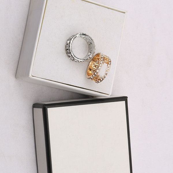 designer rings 10style 18k gold plated brand letter band for mens womens letters turquoise crystal metal daisy, Silver
designer rings 10style 18k gold plated brand letter band for mens womens letters turquoise crystal metal daisy, Silver