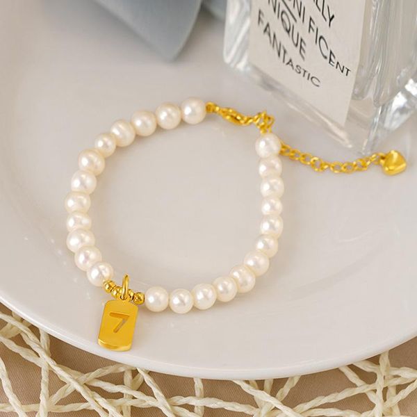 designer bracelet fashion chain jewelry link bracelets freshwater white pearl purple for women 24k gold color ball beads girl birthday giftl, Black
designer bracelet fashion chain jewelry link bracelets freshwater white pearl purple for women 24k gold color ball beads girl birthday giftl, Black