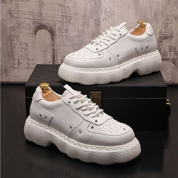 new men's round head small white shoes fashion thick sole tide men's lace-up casual board shoes low young mens sneaker d2h11, Black
new men's round head small white shoes fashion thick sole tide men's lace-up casual board shoes low young mens sneaker d2h11, Black