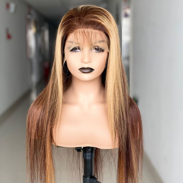 highlight straight lace front wig human hair, Black;brown
highlight straight lace front wig human hair, Black;brown