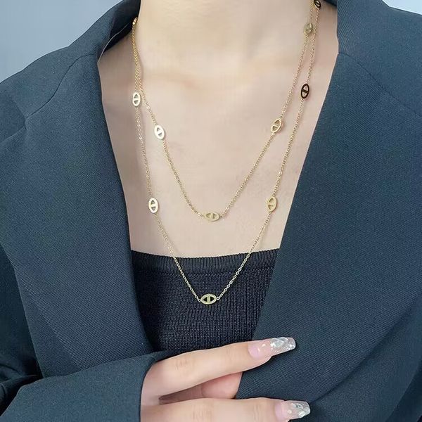 

Fashion Designer Loves Necklace Fashion jewelry four clover Pendant necklaces sweet 18k gold rose Chain Mother of pearl chain for women girls jewellery