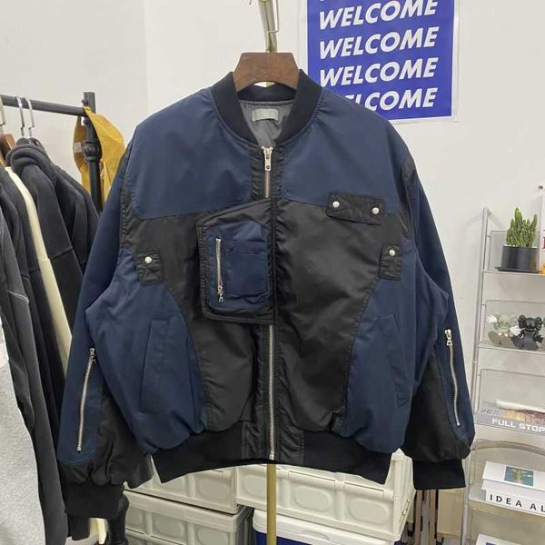 ins winter new vibe color contrast cotton coat men's thickened pilot jacket loose ma1 short fashion, Black
ins winter new vibe color contrast cotton coat men's thickened pilot jacket loose ma1 short fashion, Black