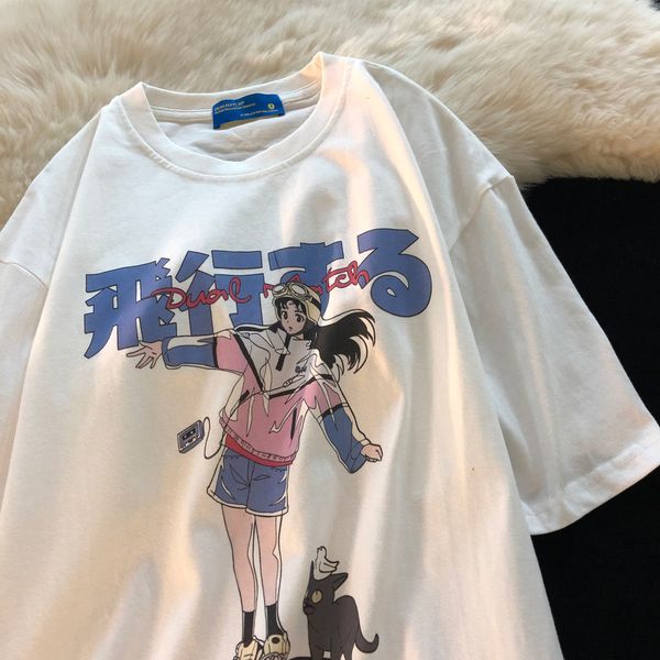 women's t-shirt summer fashion casual harajuku clothing anime graffiti style tee hip hop short sleeved t shirt punk loose t-shirts wome, White
women's t-shirt summer fashion casual harajuku clothing anime graffiti style tee hip hop short sleeved t shirt punk loose t-shirts wome, White