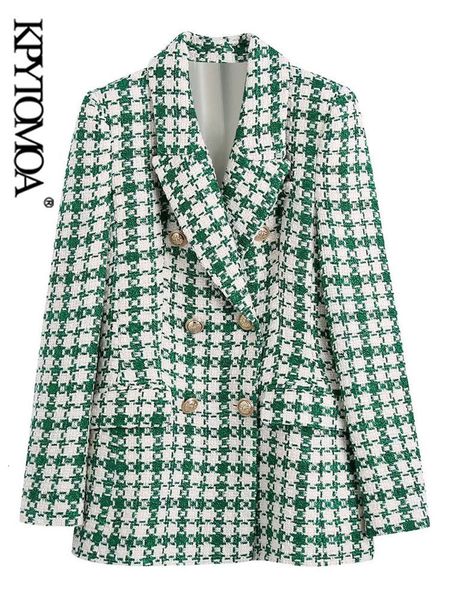 women's suits blazers kpytomoa women fashion tweed double breasted blazer coat vintage long sleeve flap pockets female outerwear chic v, White;black
women's suits blazers kpytomoa women fashion tweed double breasted blazer coat vintage long sleeve flap pockets female outerwear chic v, White;black