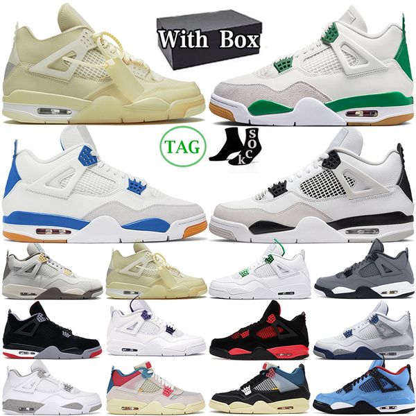 with box 4 4s basketball shoes pine green military black cat bred sapphire cool grey sail red thunder cactus jack men women trainers outdoor, White;red
with box 4 4s basketball shoes pine green military black cat bred sapphire cool grey sail red thunder cactus jack men women trainers outdoor, White;red