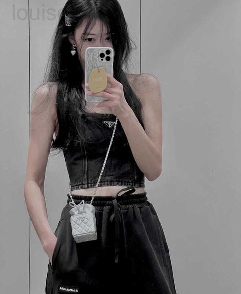 women's tanks & camis designer 23 spring/summer new fashion westernized triangle decoration slim fit versatile denim bra n0dz, White
women's tanks & camis designer 23 spring/summer new fashion westernized triangle decoration slim fit versatile denim bra n0dz, White