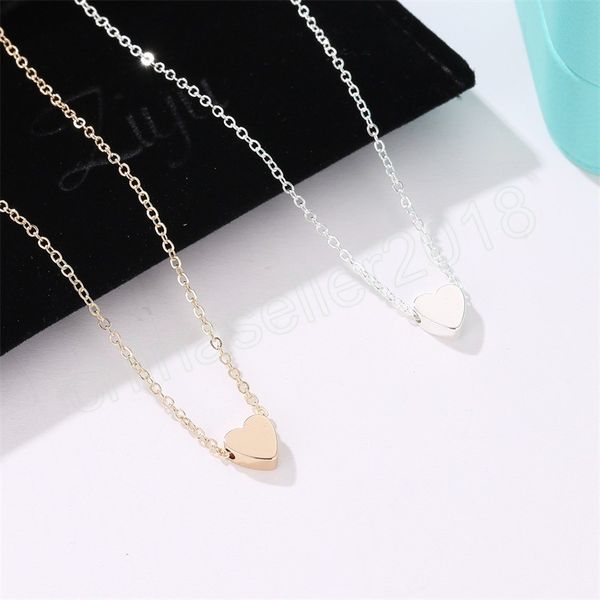 simple 18k gold necklace with heart-shaped collarbone pendant necklace for women, Silver
simple 18k gold necklace with heart-shaped collarbone pendant necklace for women, Silver