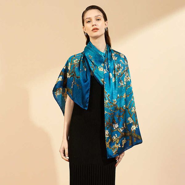 sarongs van gogh oil painting apricot flowers silk scarf women designer tree shawl long bandana foulard femme luxury hijab scarves 180cm p23, Blue;gray
sarongs van gogh oil painting apricot flowers silk scarf women designer tree shawl long bandana foulard femme luxury hijab scarves 180cm p23, Blue;gray