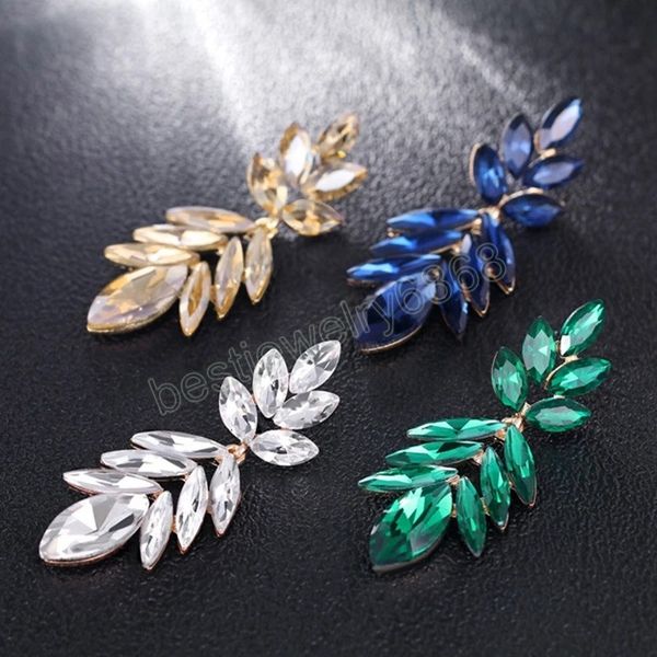 crystal rhinestone leaf shaped dangle earrings for women luxury banquet party jewelry gift, Silver
crystal rhinestone leaf shaped dangle earrings for women luxury banquet party jewelry gift, Silver