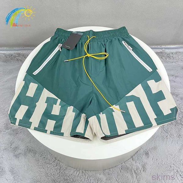 rhude men's shorts green blue black splicing rhude men women 1 1 loose inside mesh zipper pockets breeches long string, White;black
rhude men's shorts green blue black splicing rhude men women 1 1 loose inside mesh zipper pockets breeches long string, White;black