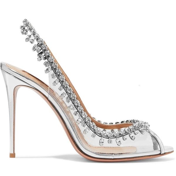 sandals acilici1904030 fashion silver transparent film water drill chain high heel sandals women shoes 230331, Black
sandals acilici1904030 fashion silver transparent film water drill chain high heel sandals women shoes 230331, Black