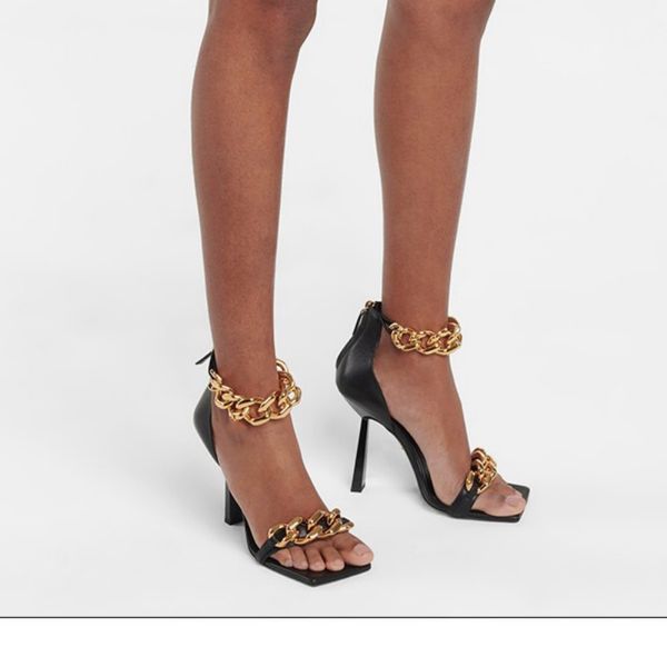 high-end luxury design high heel sandals party fashion stiletto square toe sandals with metal chain tide sandals women 2023 new hot, Black
high-end luxury design high heel sandals party fashion stiletto square toe sandals with metal chain tide sandals women 2023 new hot, Black