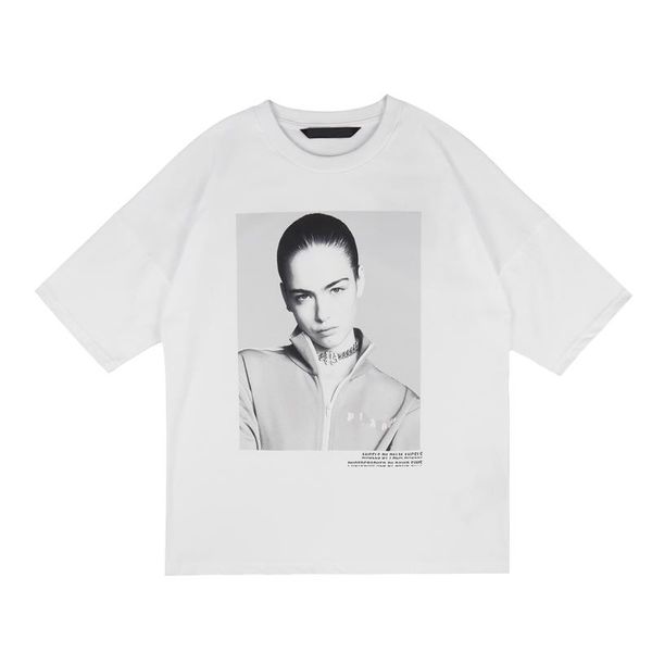 high-end t-shirt 2023 new digital portrait letter print short sleeve loose casual fashion men and women's t-shirt summer ins, White;black
high-end t-shirt 2023 new digital portrait letter print short sleeve loose casual fashion men and women's t-shirt summer ins, White;black