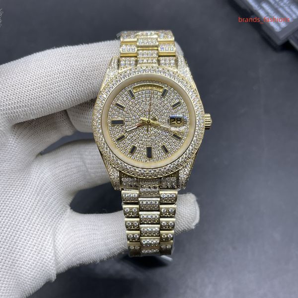 iced men's cz diamond wristwatch gold stainless steel hand inlaid diamond watch 41mm large dial life waterproof automatic mechanical wa, Slivery;brown
iced men's cz diamond wristwatch gold stainless steel hand inlaid diamond watch 41mm large dial life waterproof automatic mechanical wa, Slivery;brown
