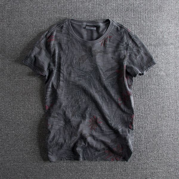 men's t-shirts rewashed vintage beach leaf print full match fashion men's summer round neck short sleeve 100% cotton t-shirt 23040, White;black
men's t-shirts rewashed vintage beach leaf print full match fashion men's summer round neck short sleeve 100% cotton t-shirt 23040, White;black