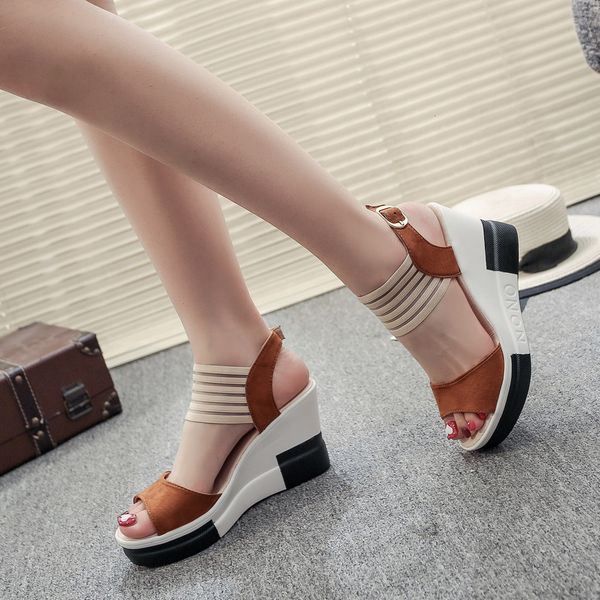sandals fashion wedge women shoes casual belt buckle high heel shoes fish mouth sandals luxury sandal women buty damskie 230403, Black
sandals fashion wedge women shoes casual belt buckle high heel shoes fish mouth sandals luxury sandal women buty damskie 230403, Black
