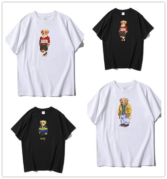 high-quality american printed polos shirt casual t-shirt bear 100% cotton round neck t-shirt short sleeves for male and female designers., White;black
high-quality american printed polos shirt casual t-shirt bear 100% cotton round neck t-shirt short sleeves for male and female designers., White;black