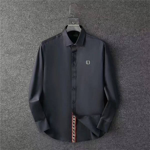 men's shirt 23 luxury gentleman designer cotton high elasticity wrinkle resistant slim fit shirt casual business brand polo cardigan ri, White;black
men's shirt 23 luxury gentleman designer cotton high elasticity wrinkle resistant slim fit shirt casual business brand polo cardigan ri, White;black