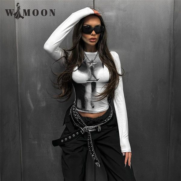 women's t-shirt gothic 3d body print crop tee shirts women spring autumn y2k fashion long sleeve o-neck skinny tshirt streetwear 230403, White
women's t-shirt gothic 3d body print crop tee shirts women spring autumn y2k fashion long sleeve o-neck skinny tshirt streetwear 230403, White