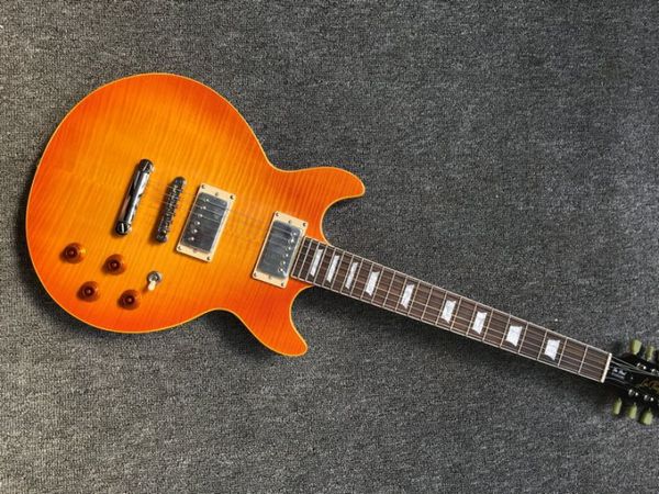 double cutway with humbacker pickups with flamed maple transparent color electric guitar,customized
double cutway with humbacker pickups with flamed maple transparent color electric guitar,customized
