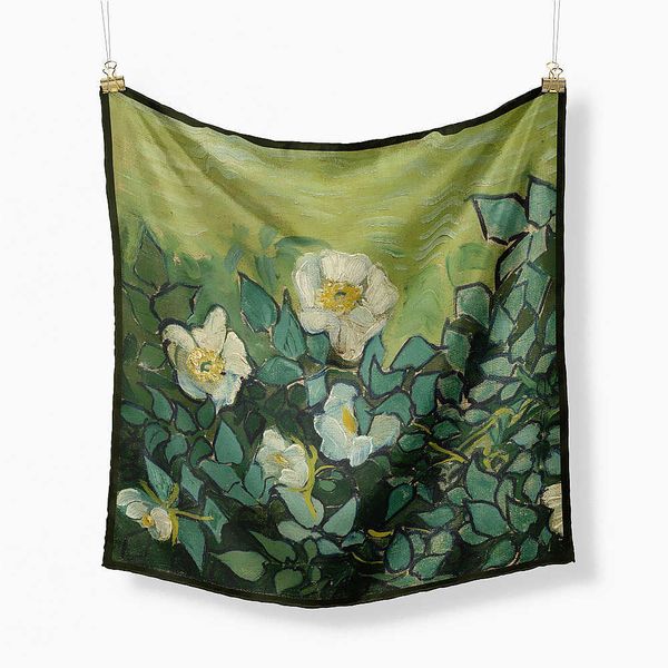 sarongs 53cm van gogh oil painting wild rose % silk scarf women square scarves shawls foulard bandana hair scarf p230323, Blue;gray
sarongs 53cm van gogh oil painting wild rose % silk scarf women square scarves shawls foulard bandana hair scarf p230323, Blue;gray