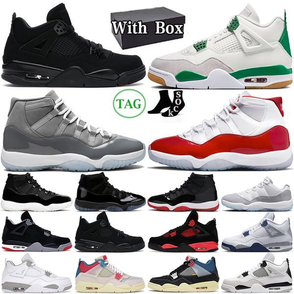 with box 4 4s basketball shoes pine green military black cat bred sapphire 11 cement grey cherry cool grey 11s men women trainers outdoor sp
with box 4 4s basketball shoes pine green military black cat bred sapphire 11 cement grey cherry cool grey 11s men women trainers outdoor sp