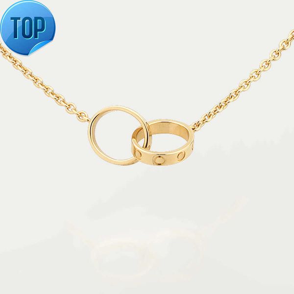 high edition classic design pendant love necklace for women girls double loop charms 316l titanium steel wedding jewelry collares collier, Silver
high edition classic design pendant love necklace for women girls double loop charms 316l titanium steel wedding jewelry collares collier, Silver