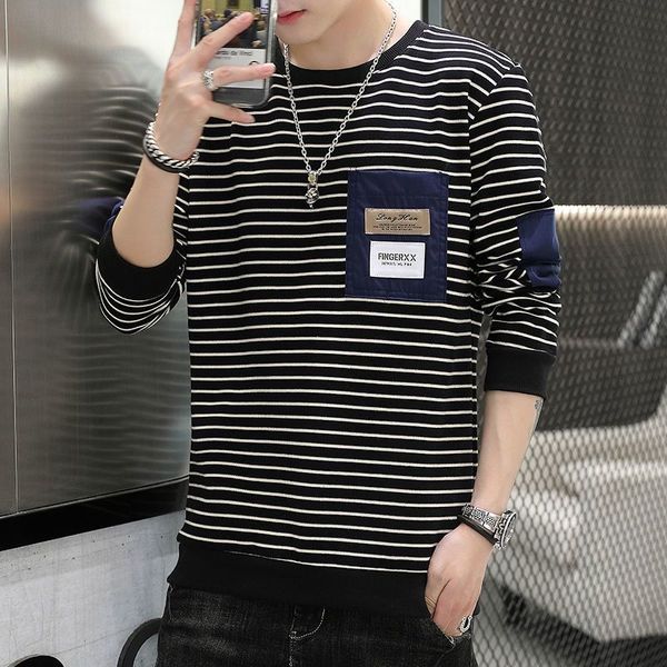 men's t-shirts fashion print panel letter pocket stripe t-shirt men's fall loose casual drawn korean t-shirt 230403, White;black
men's t-shirts fashion print panel letter pocket stripe t-shirt men's fall loose casual drawn korean t-shirt 230403, White;black