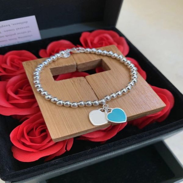 100% silver 10mm heart bracelet women strands 4mm beaded bracelets chain love gifts for girlfriend accessories blue double t tags designer j, Black
100% silver 10mm heart bracelet women strands 4mm beaded bracelets chain love gifts for girlfriend accessories blue double t tags designer j, Black