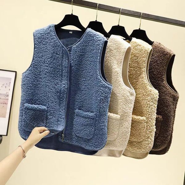 women's vests women's wool thick belt fashion autumn winter v-neck loose inserted velvet tank wdc6181 230403, Black;white
women's vests women's wool thick belt fashion autumn winter v-neck loose inserted velvet tank wdc6181 230403, Black;white