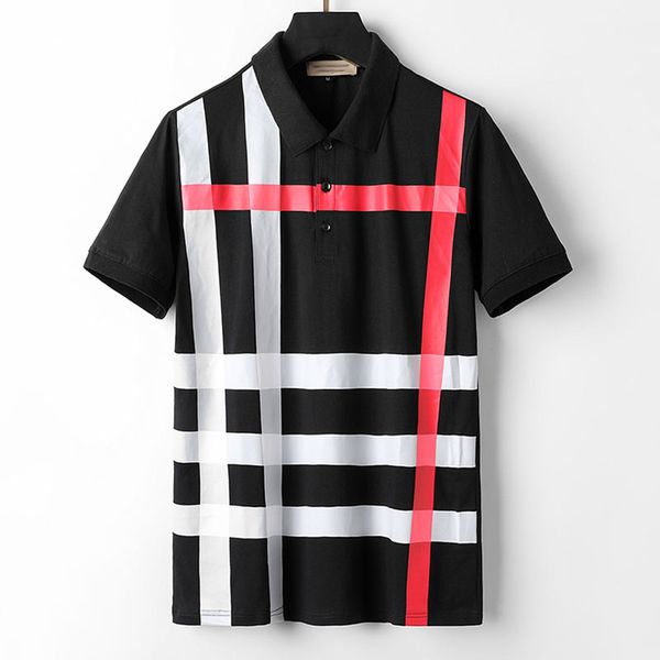 spring and summer luxury italian mens polo shirt designer polos neck short sleeve high street geometric plaid print shirt burrerys men brand, White;black
spring and summer luxury italian mens polo shirt designer polos neck short sleeve high street geometric plaid print shirt burrerys men brand, White;black