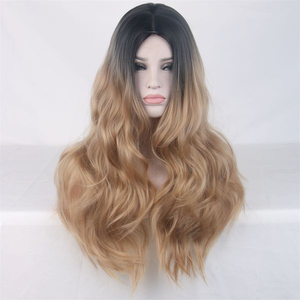 black roots brown curly wig woodfestival middle hairline wave synthetic wigs women long hair
black roots brown curly wig woodfestival middle hairline wave synthetic wigs women long hair