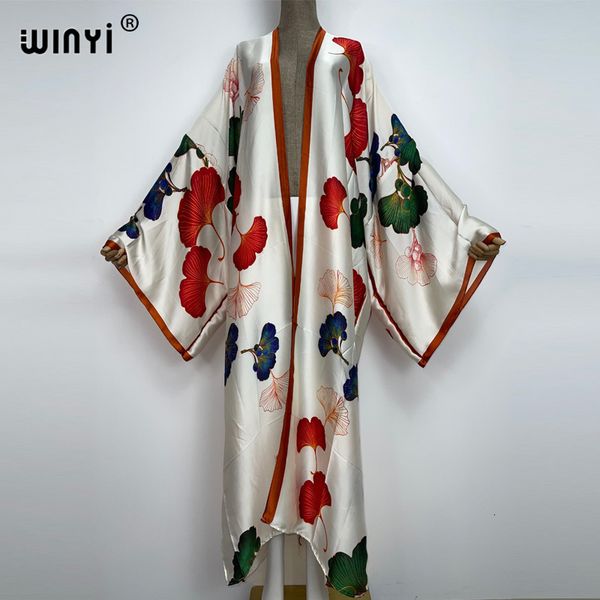 women's swimwear winyi summer beach wear cover up lady boho cardigan white printing elegant silky and skin-friendly holiday kimono 2304, White;black
women's swimwear winyi summer beach wear cover up lady boho cardigan white printing elegant silky and skin-friendly holiday kimono 2304, White;black