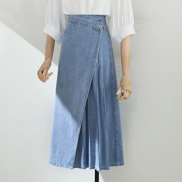 skirts xpqbb summer pleated women's fashion irregular patch work a-line denim women's high waist long leather 230403, Black
skirts xpqbb summer pleated women's fashion irregular patch work a-line denim women's high waist long leather 230403, Black