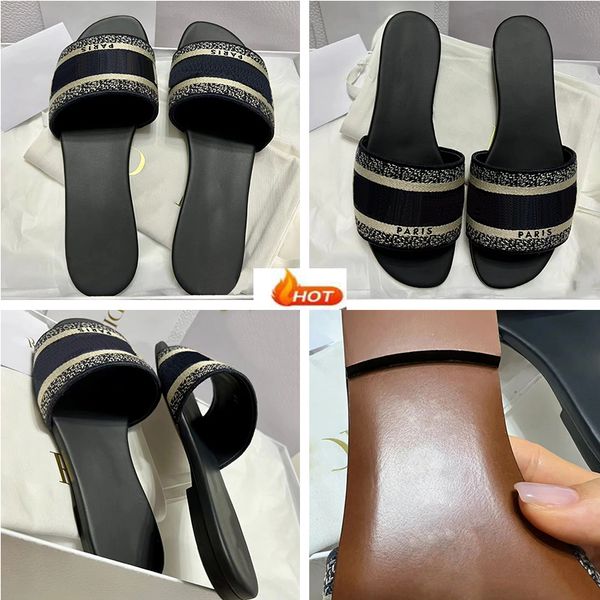 slide designer womens sandals slippers flip flops luxury flat thick bottom embroidery printed 35-42, Black
slide designer womens sandals slippers flip flops luxury flat thick bottom embroidery printed 35-42, Black