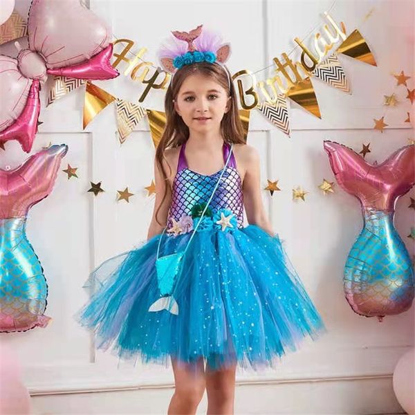 girl's dresses 3pcs set girls mermaid costume kids birthday halloween girl princess dress children summer party clothes tutu dress 2-10, Red;yellow
girl's dresses 3pcs set girls mermaid costume kids birthday halloween girl princess dress children summer party clothes tutu dress 2-10, Red;yellow