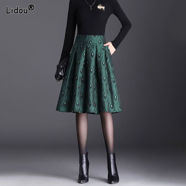 skirts office lady blended printing a-line skirt empire folds knee length vintage autumn winter women's green gloss finish 230403, Black
skirts office lady blended printing a-line skirt empire folds knee length vintage autumn winter women's green gloss finish 230403, Black
