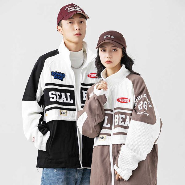 american fashion racing baseball suit student panel sports motorcycle jacket outdoor spring and autumn leisure jacket men, Black;white
american fashion racing baseball suit student panel sports motorcycle jacket outdoor spring and autumn leisure jacket men, Black;white