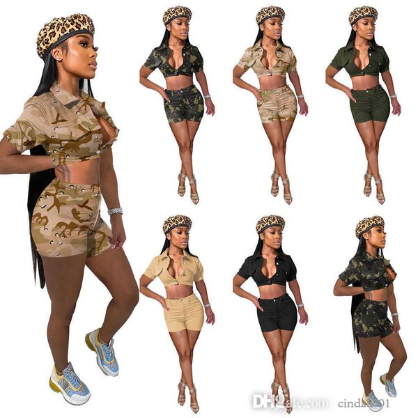 women camouflage print tracksuits summer short pants outfits short sleeve shorts set elastic fabric two piece set, Gray
women camouflage print tracksuits summer short pants outfits short sleeve shorts set elastic fabric two piece set, Gray