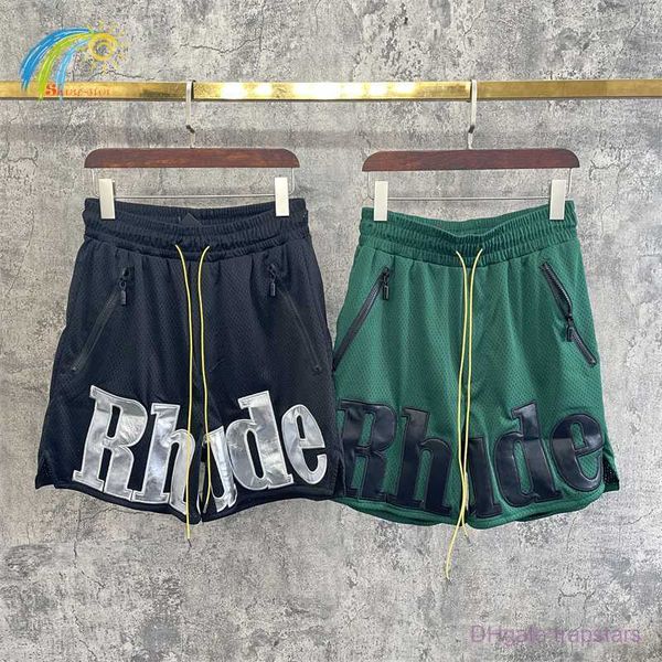 23ss men's shorts high street oversize rhude mesh summer breathable leather big patch rhude breeches green red gray black, White;black
23ss men's shorts high street oversize rhude mesh summer breathable leather big patch rhude breeches green red gray black, White;black