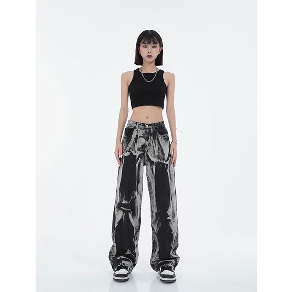 women's jeans women's black vintage tie dye jeans hip hop baggy high waist wide leg pants street fashion straight denim trouser la, Blue
women's jeans women's black vintage tie dye jeans hip hop baggy high waist wide leg pants street fashion straight denim trouser la, Blue