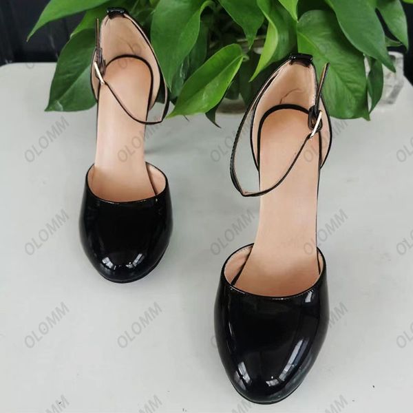 olomm new fashion women pumps patent leather ankle strap stiletto heels round toe pretty black shoes ladies us plus size 5-20
olomm new fashion women pumps patent leather ankle strap stiletto heels round toe pretty black shoes ladies us plus size 5-20