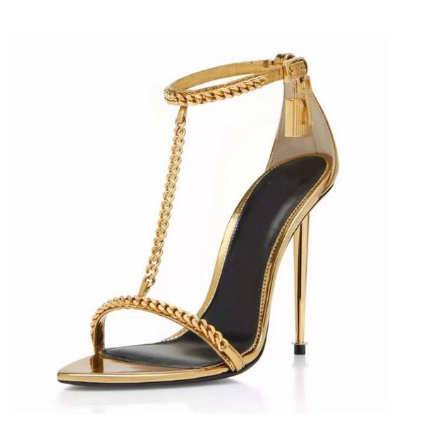 t strap metal stiletto gladiatus sandals women gold chain lock pendant designer thin high heel summer luxury formal dress shoes ladies sanda, Black
t strap metal stiletto gladiatus sandals women gold chain lock pendant designer thin high heel summer luxury formal dress shoes ladies sanda, Black
