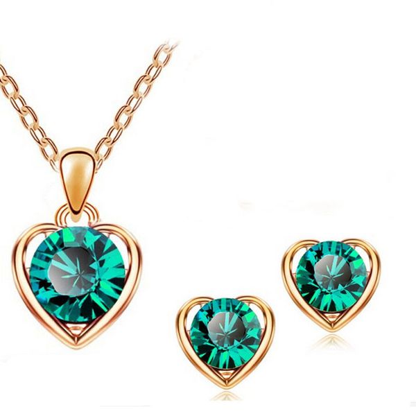 heart-shaped pendant necklace ear studs inlaid zircon rhinestone twinkle decorate adjeustable length plating white k non fading ornaments ne, Silver
heart-shaped pendant necklace ear studs inlaid zircon rhinestone twinkle decorate adjeustable length plating white k non fading ornaments ne, Silver