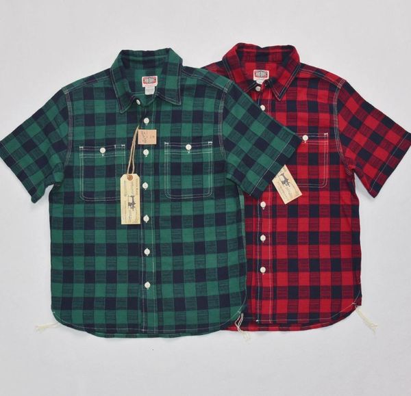 men's casual shirts bob dong retro brushed plaid short sleeve buffalo check work shirts for men red/green 230403, White;black
men's casual shirts bob dong retro brushed plaid short sleeve buffalo check work shirts for men red/green 230403, White;black