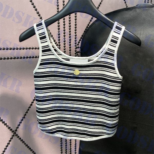 womens striped tanks classic knitted t shirt round neck strap tank ladies cropped clothing, White
womens striped tanks classic knitted t shirt round neck strap tank ladies cropped clothing, White